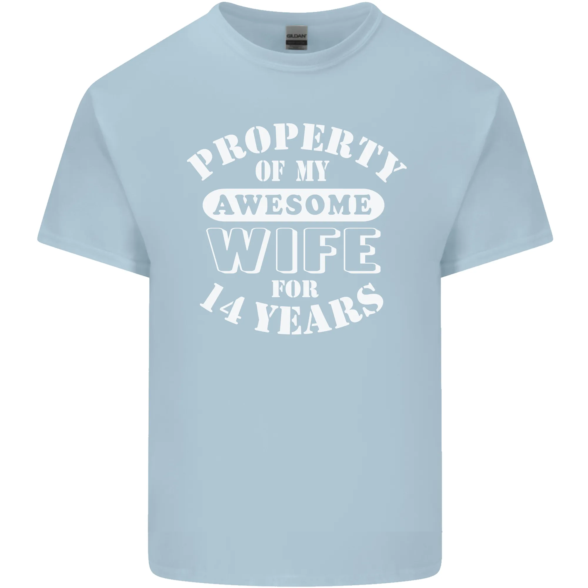 14 Year Wedding Anniversary 14th Funny Wife Mens Light Cotton T-Shirt