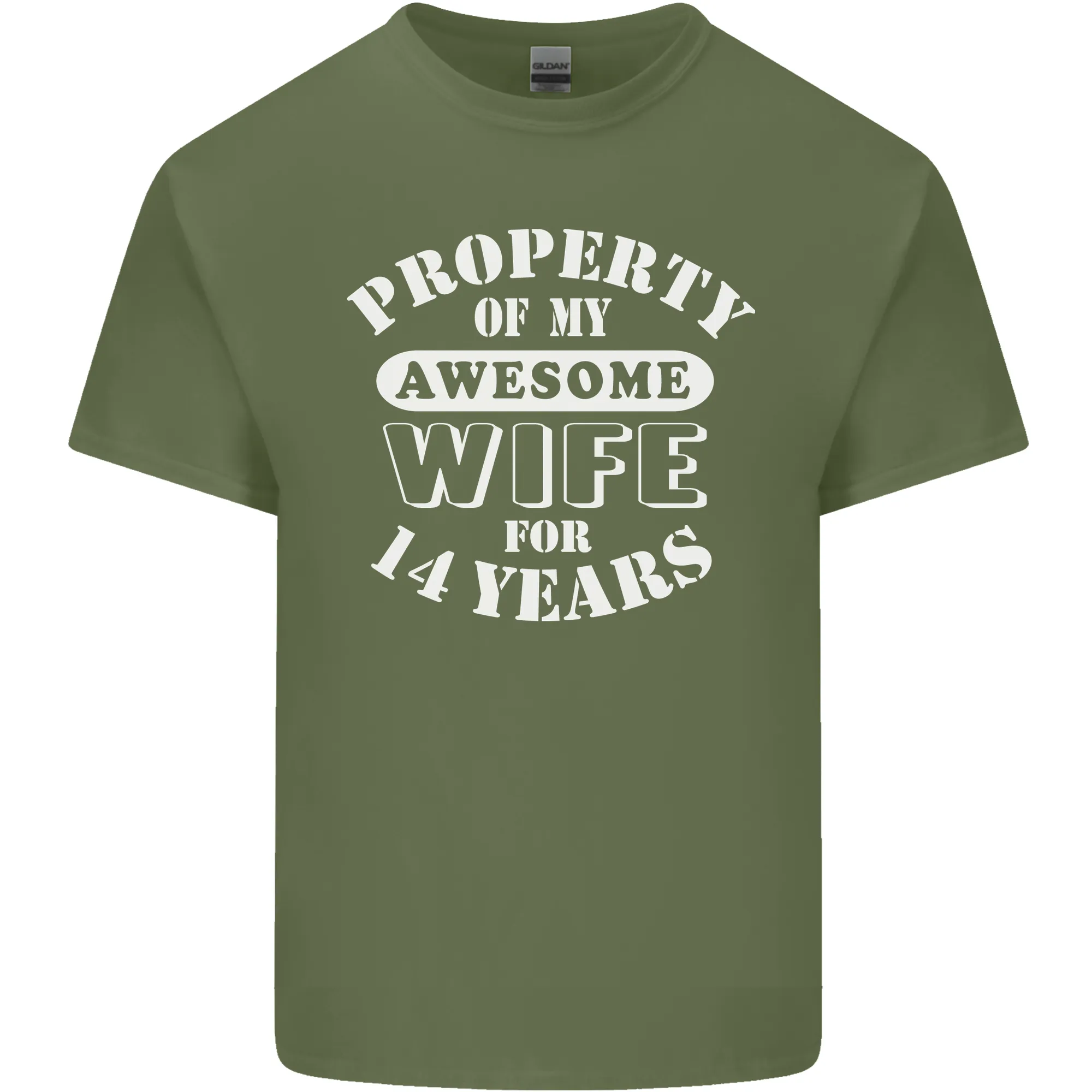 14 Year Wedding Anniversary 14th Funny Wife Mens Light Cotton T-Shirt