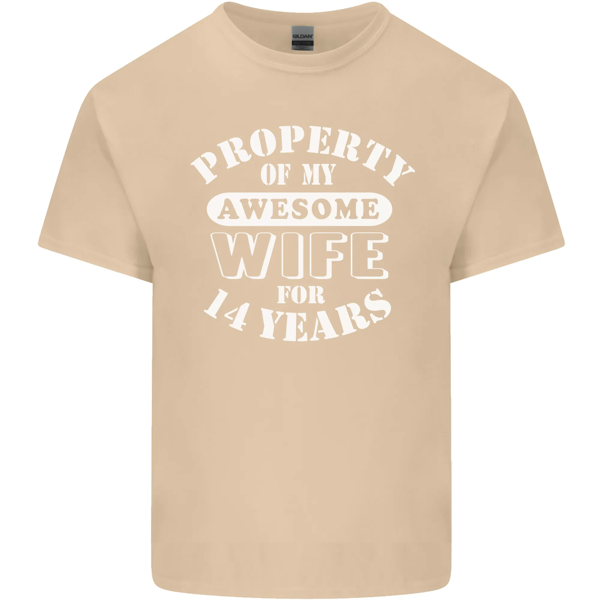 14 Year Wedding Anniversary 14th Funny Wife Mens Light Cotton T-Shirt