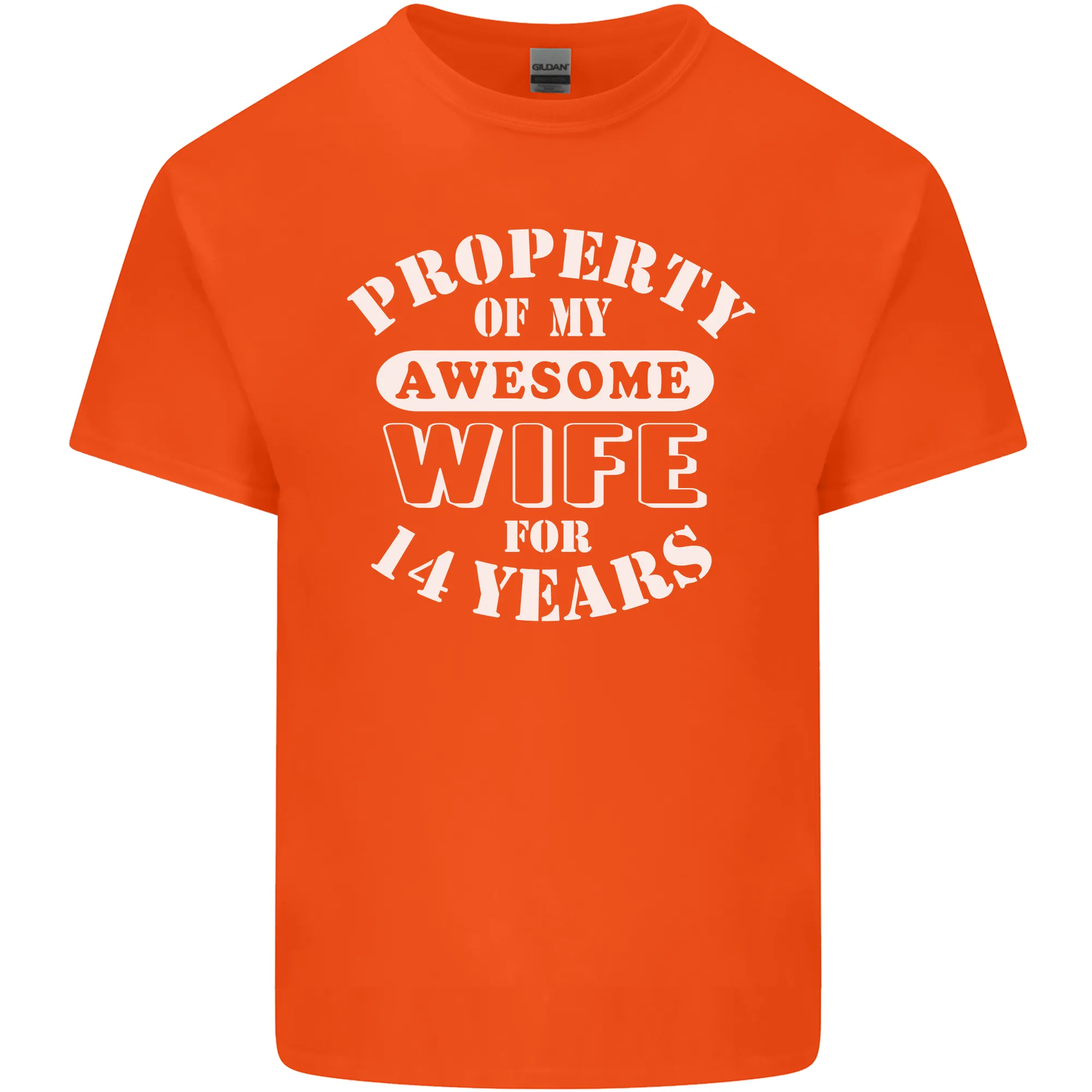 14 Year Wedding Anniversary 14th Funny Wife Mens Light Cotton T-Shirt