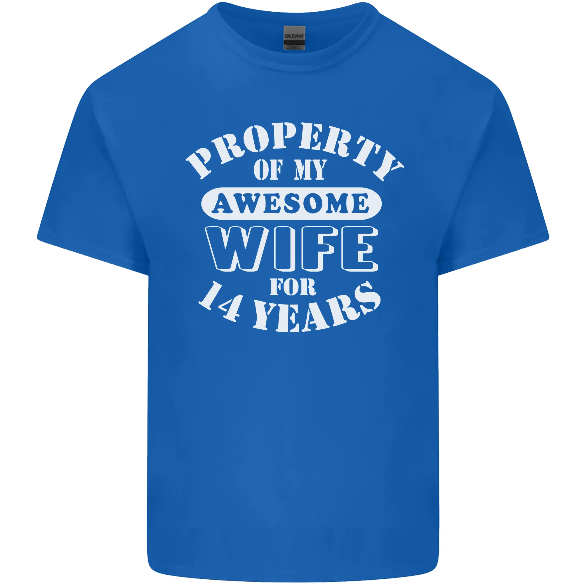 14 Year Wedding Anniversary 14th Funny Wife Mens Light Cotton T-Shirt