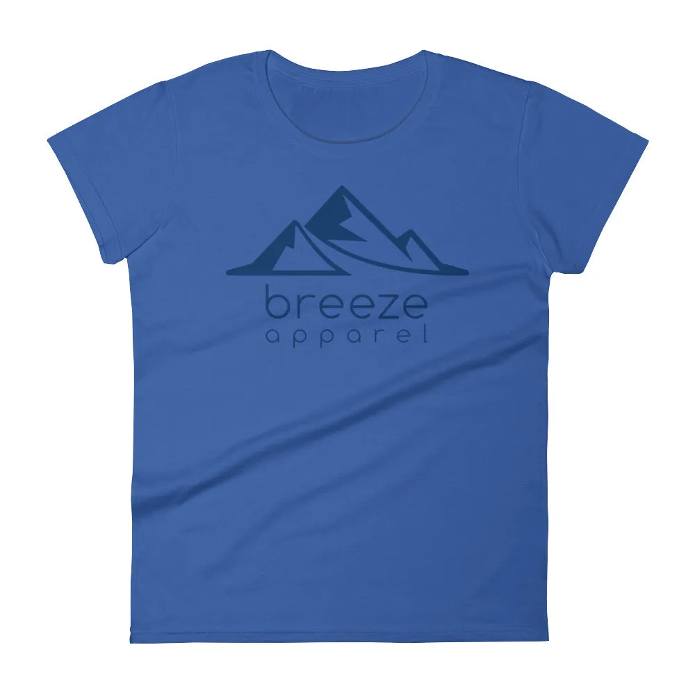 Blue logo women's short-sleeved t-shirt (14 colors)
