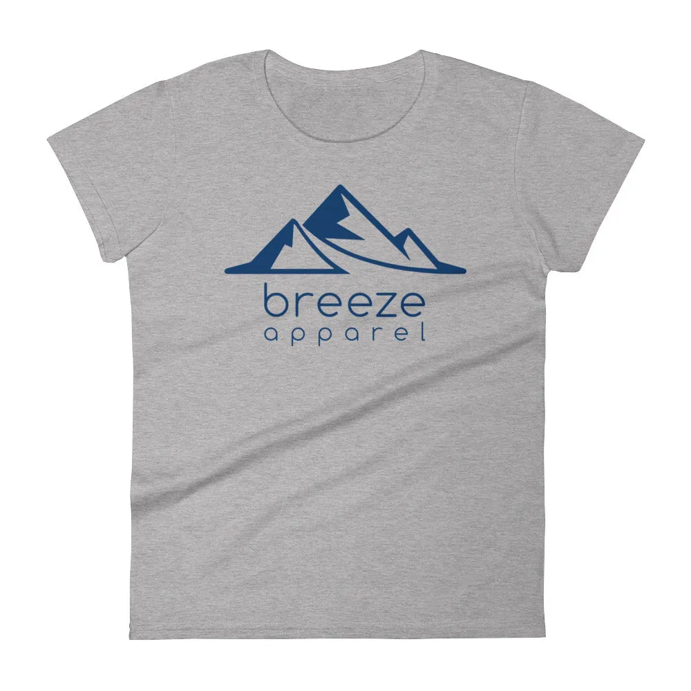 Blue logo women's short-sleeved t-shirt (14 colors)