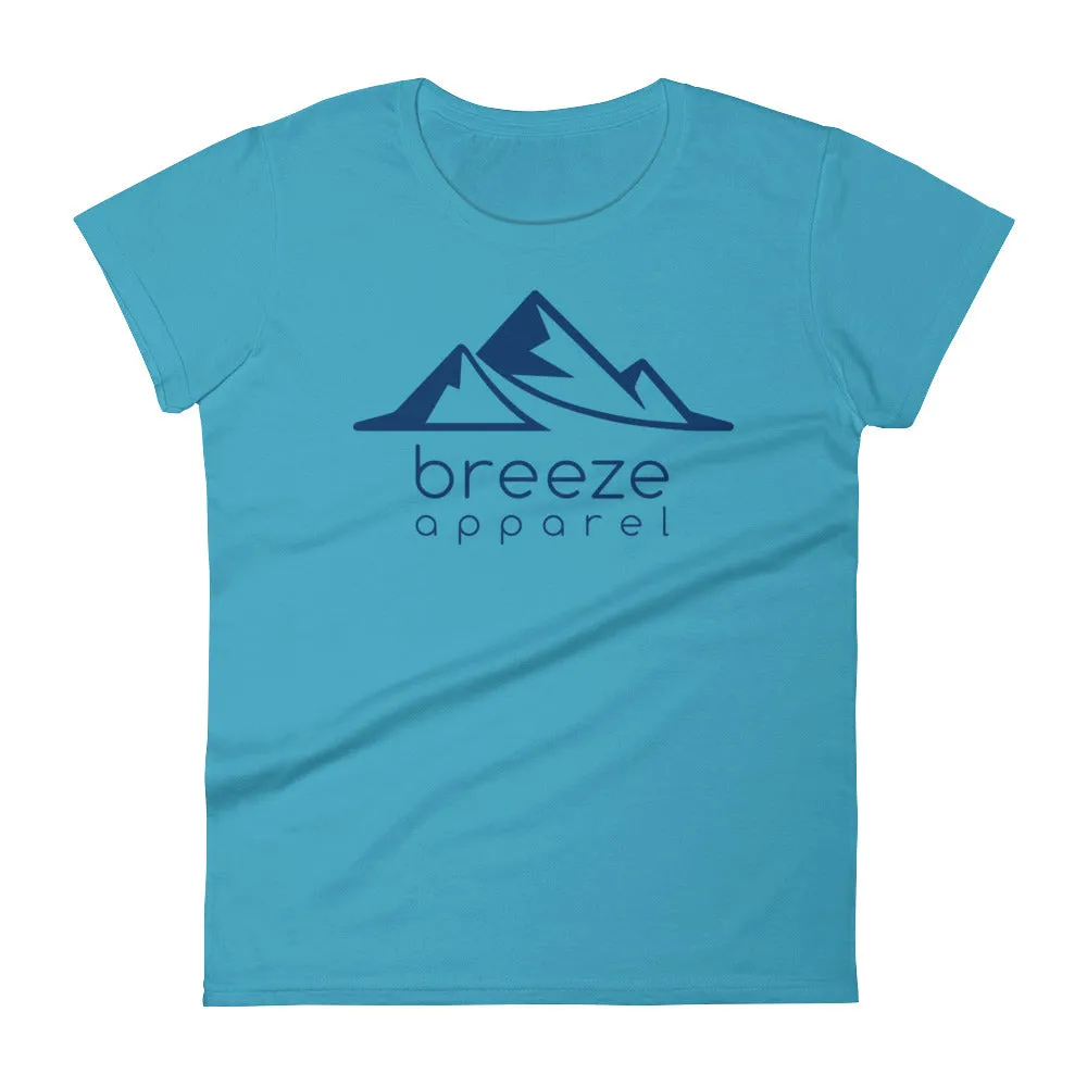 Blue logo women's short-sleeved t-shirt (14 colors)