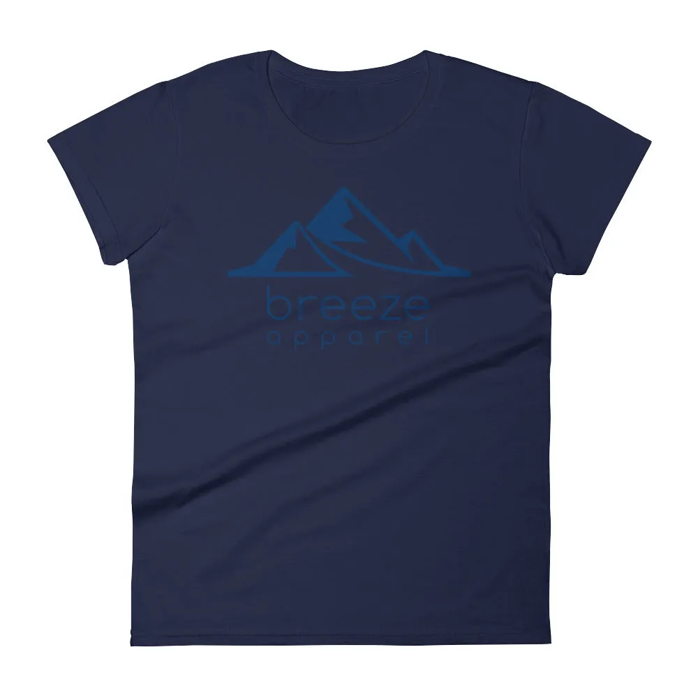 Blue logo women's short-sleeved t-shirt (14 colors)