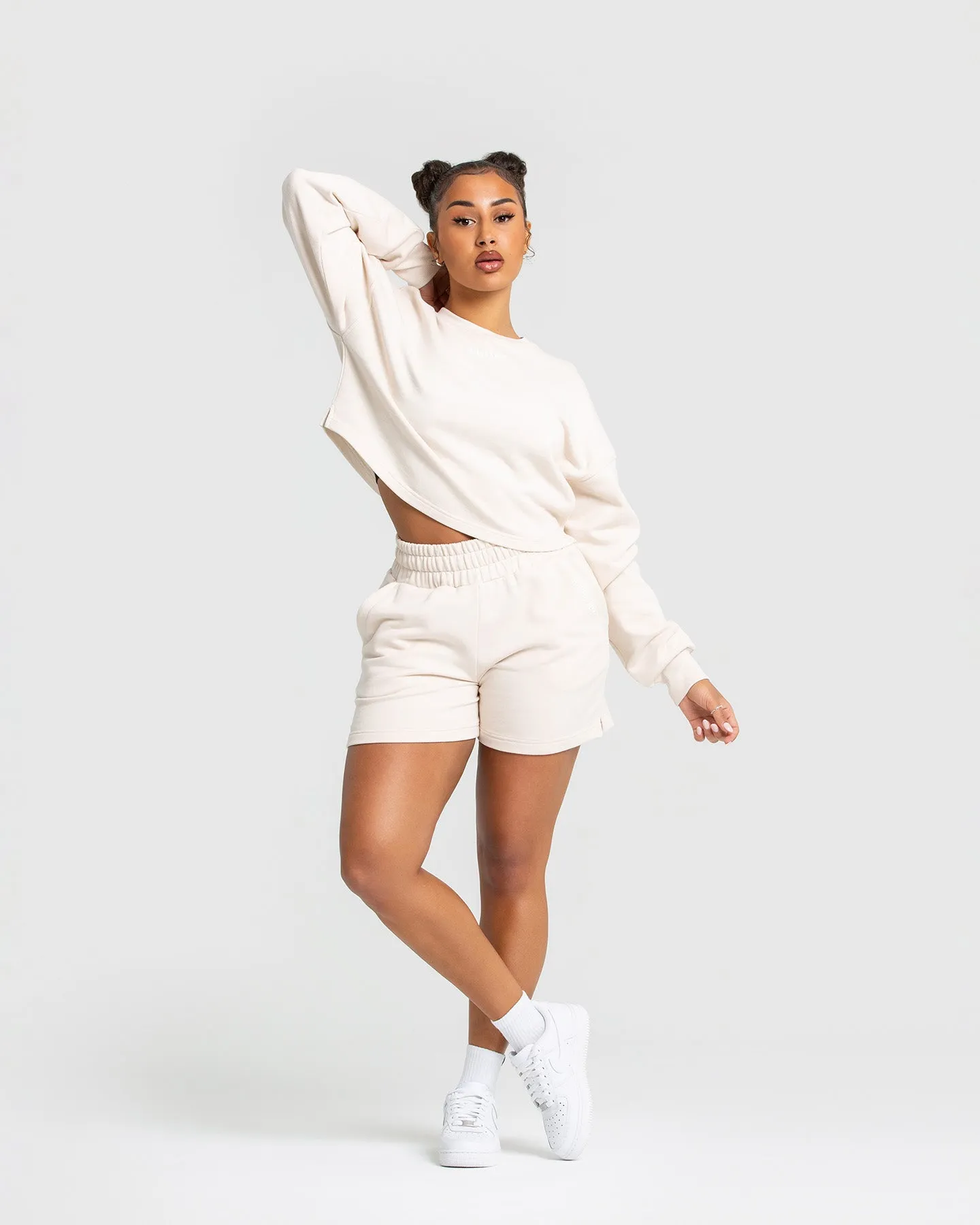 Comfort Cropped Crew Neck | Sand
