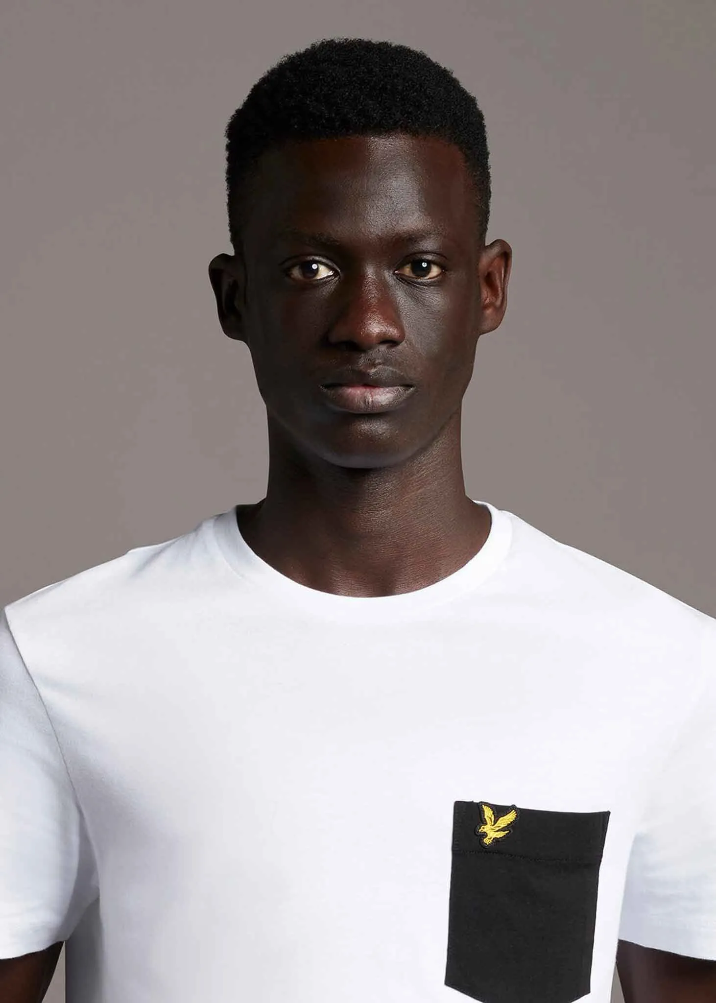 Contrast pocket t-shirt - white jet black