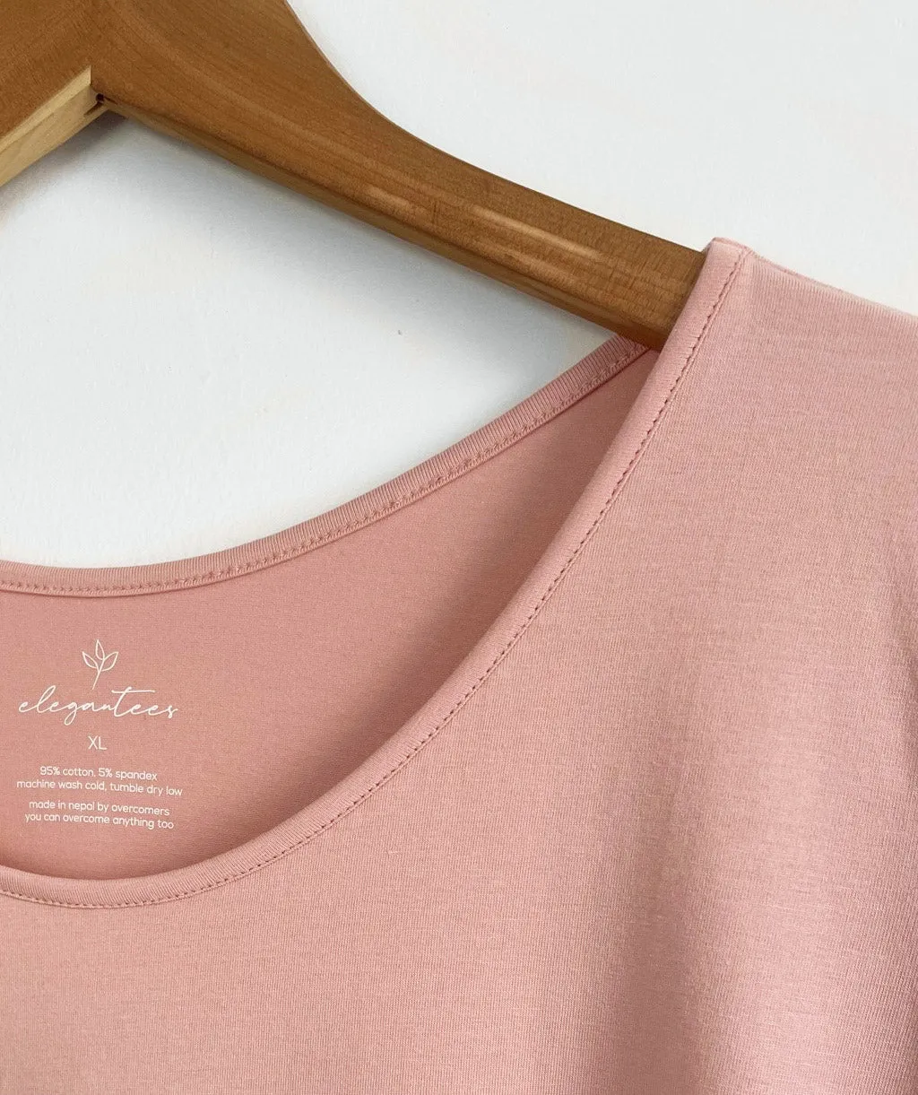 FIONA ruched tee in New Peach
