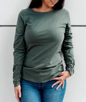 KAYLA fitted tee in Jungle Green