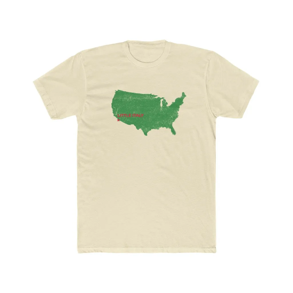 Little Italy, USA Map Unisex Cotton Crew Tee