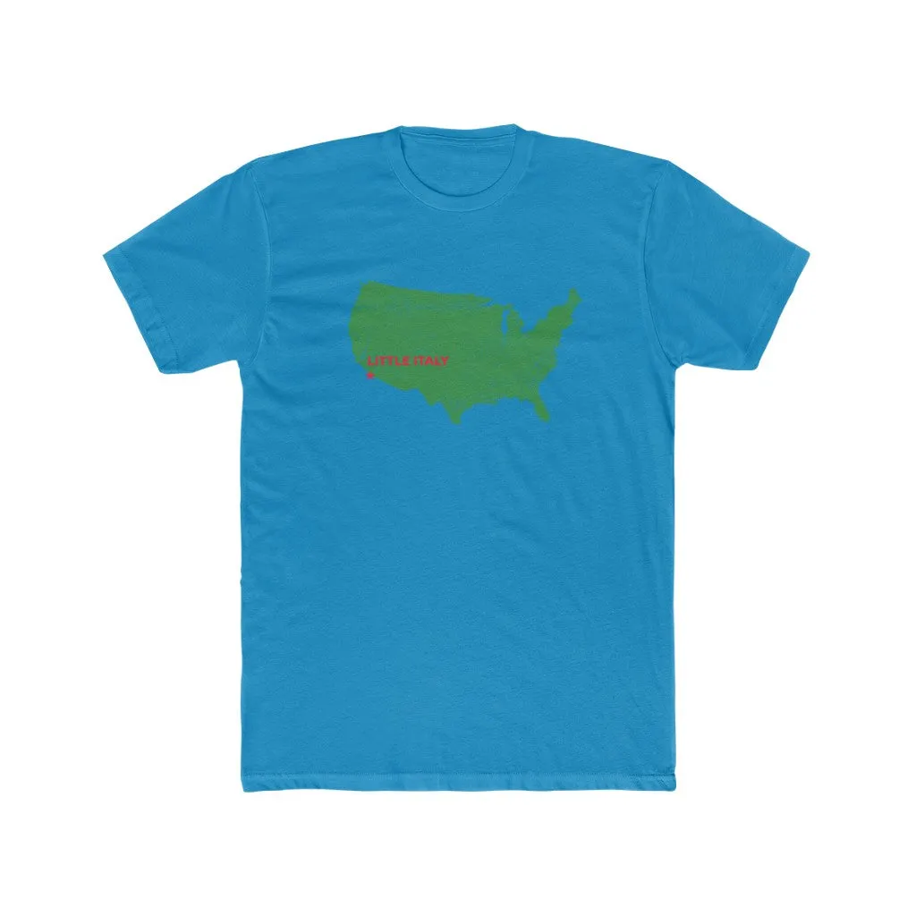 Little Italy, USA Map Unisex Cotton Crew Tee
