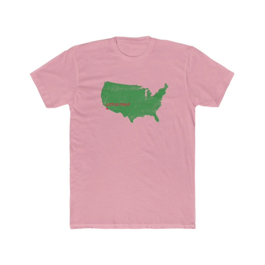 Little Italy, USA Map Unisex Cotton Crew Tee