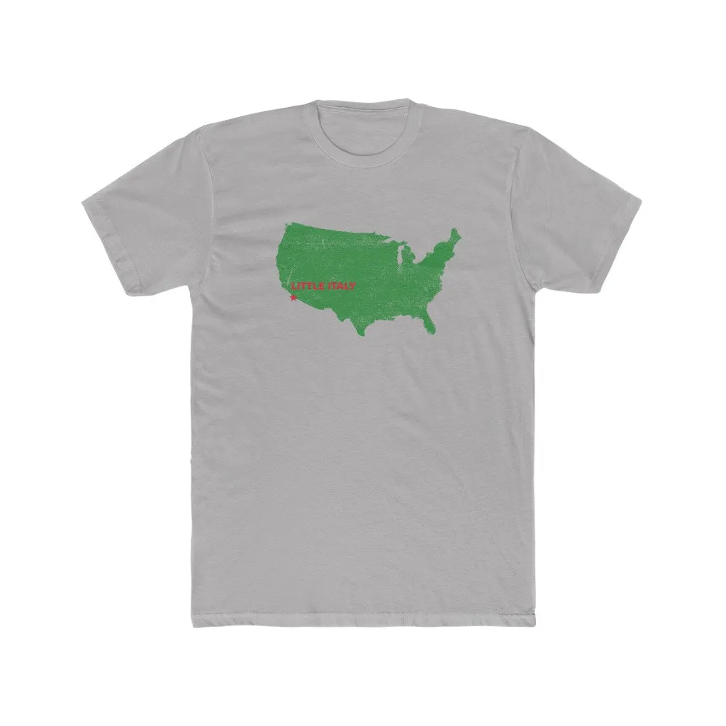 Little Italy, USA Map Unisex Cotton Crew Tee
