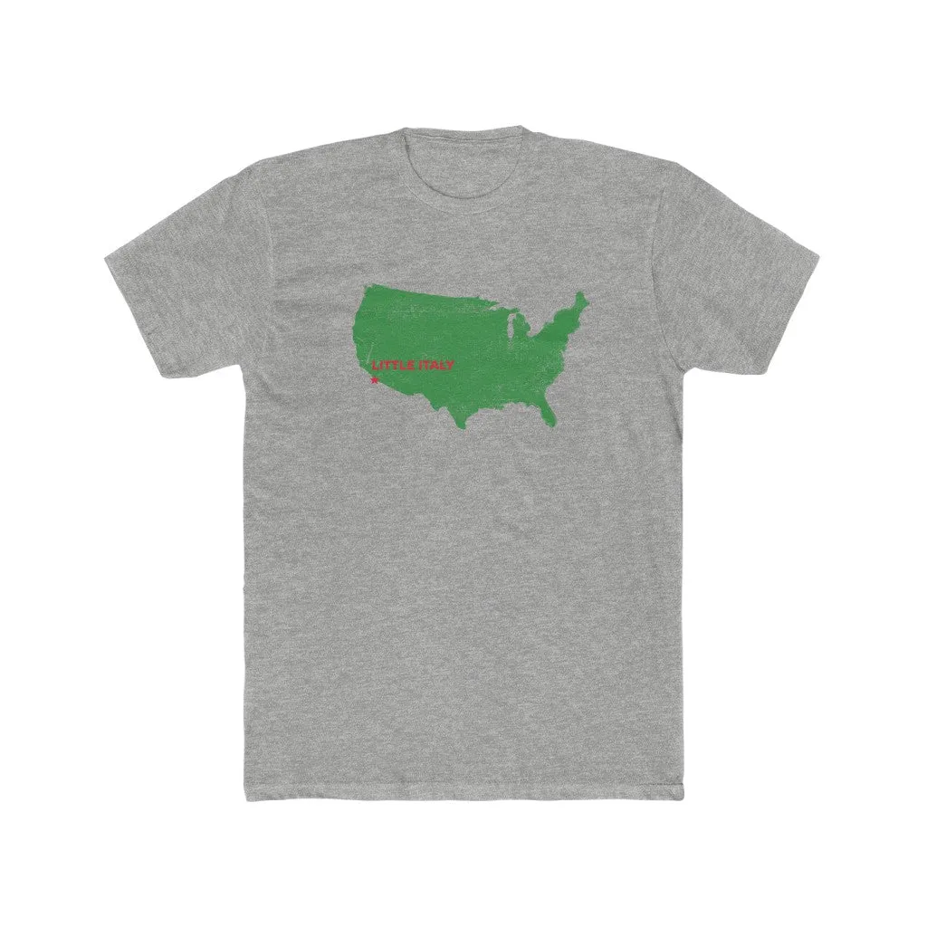 Little Italy, USA Map Unisex Cotton Crew Tee