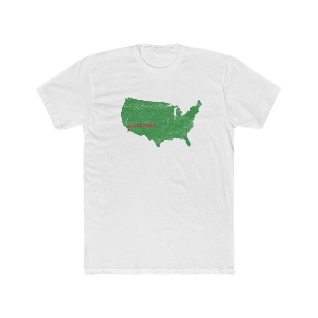 Little Italy, USA Map Unisex Cotton Crew Tee