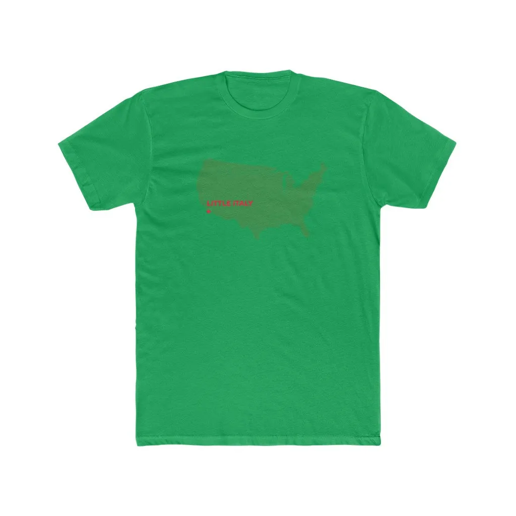 Little Italy, USA Map Unisex Cotton Crew Tee