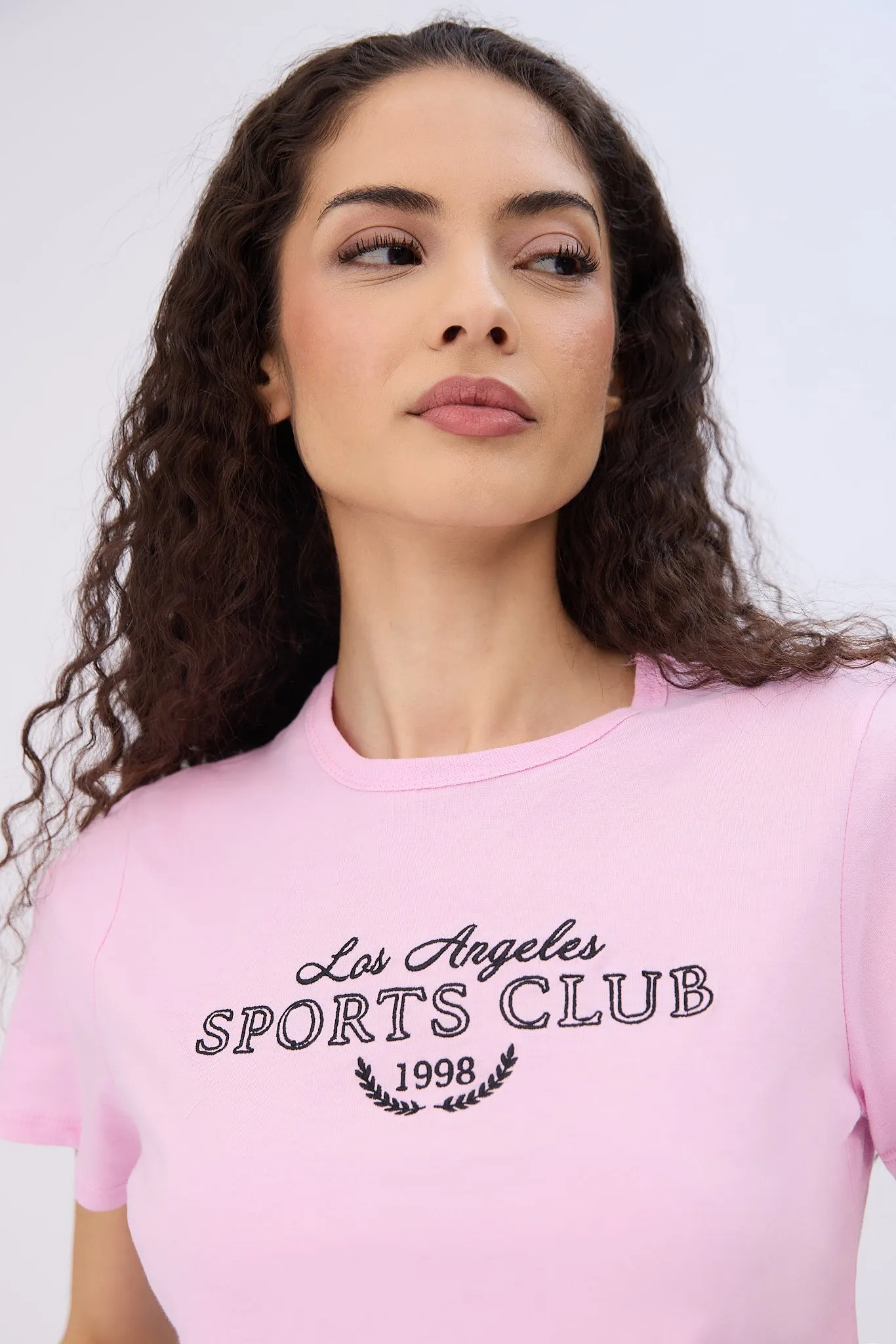 Los Angeles Sports Club 1998 Embroidered Graphic Baby Tee