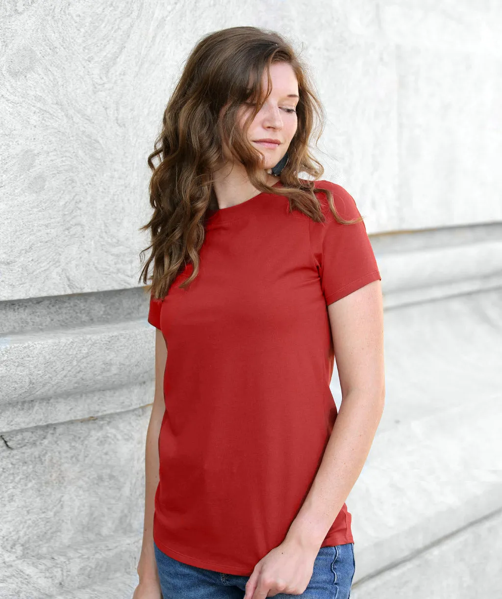 LOVE fitted tee in Burnt Henna