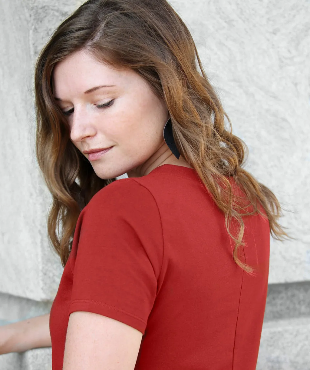 LOVE fitted tee in Burnt Henna