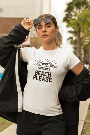 (Mission) Beach Please Unisex Cotton Crew Tee