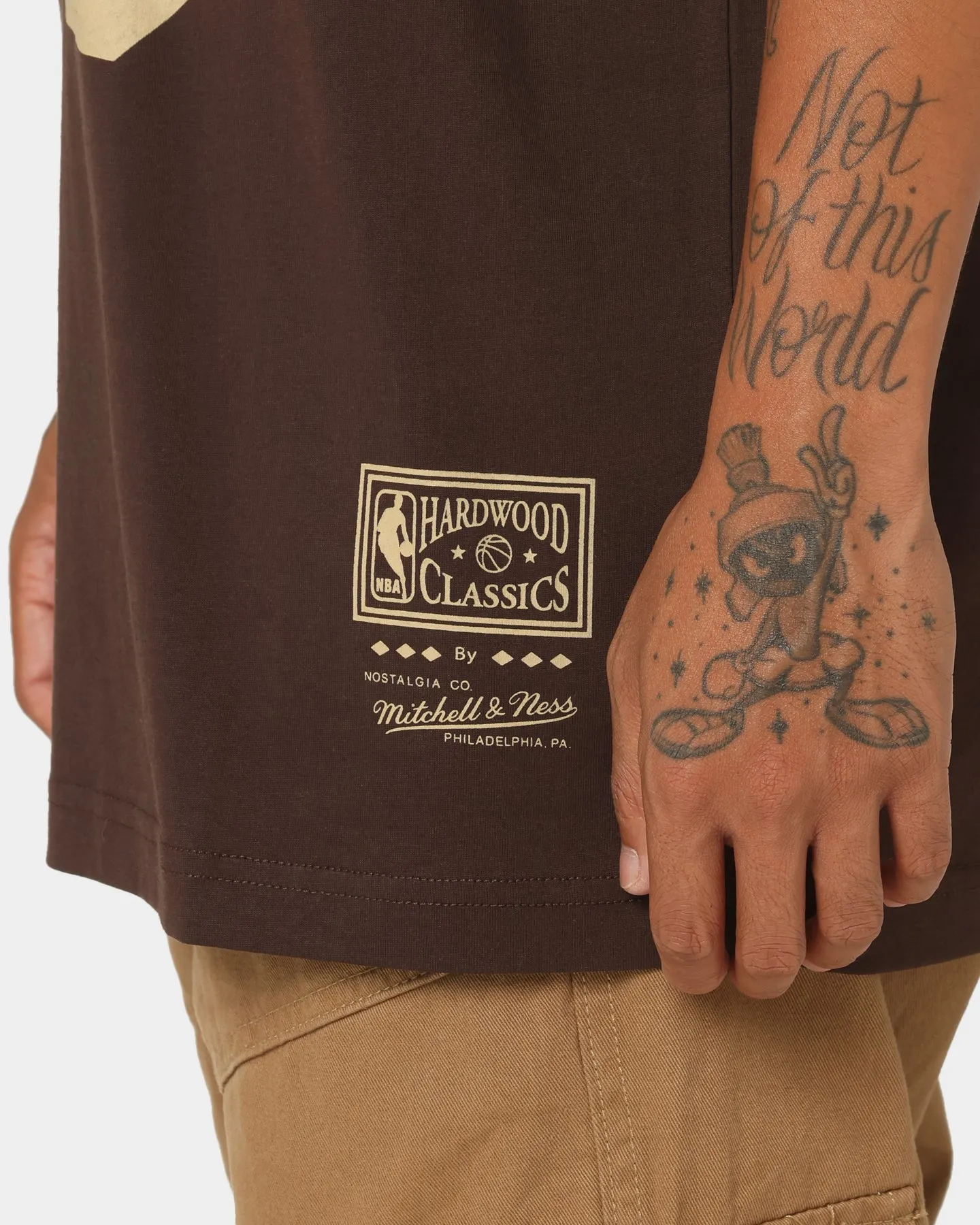 Mitchell & Ness Los Angeles Lakers Dennis Rodman #73 Lux Brown T-Shirt Baroque Brown