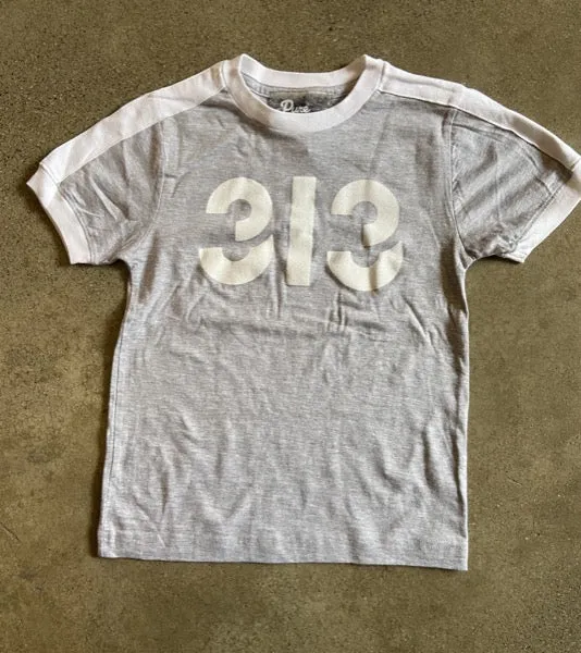 Modern 313 Ringer Jersey Tee / White   Gray Heather / Youth