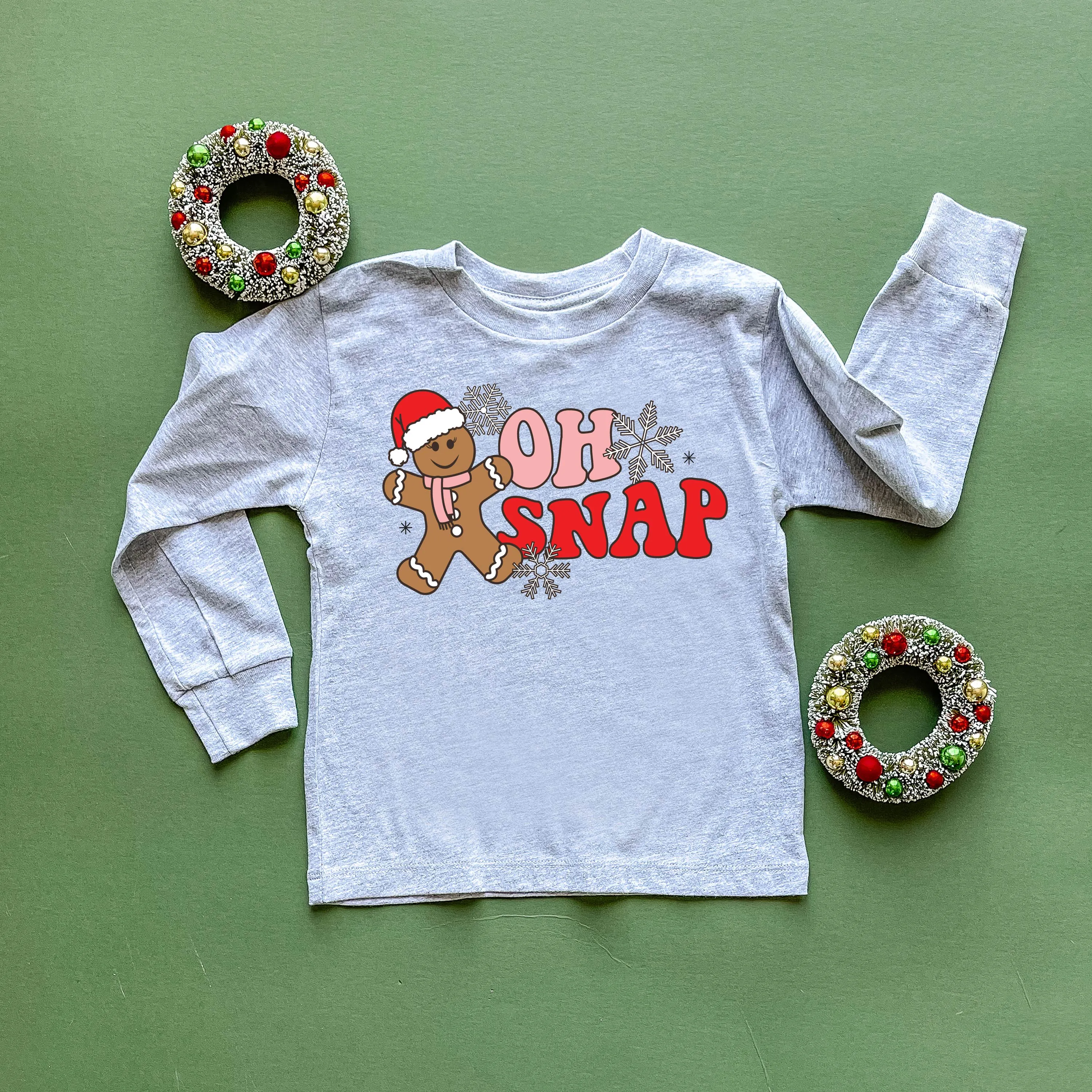 Oh Snap - Gingerbread Man - Child LONG SLEEVE Tee