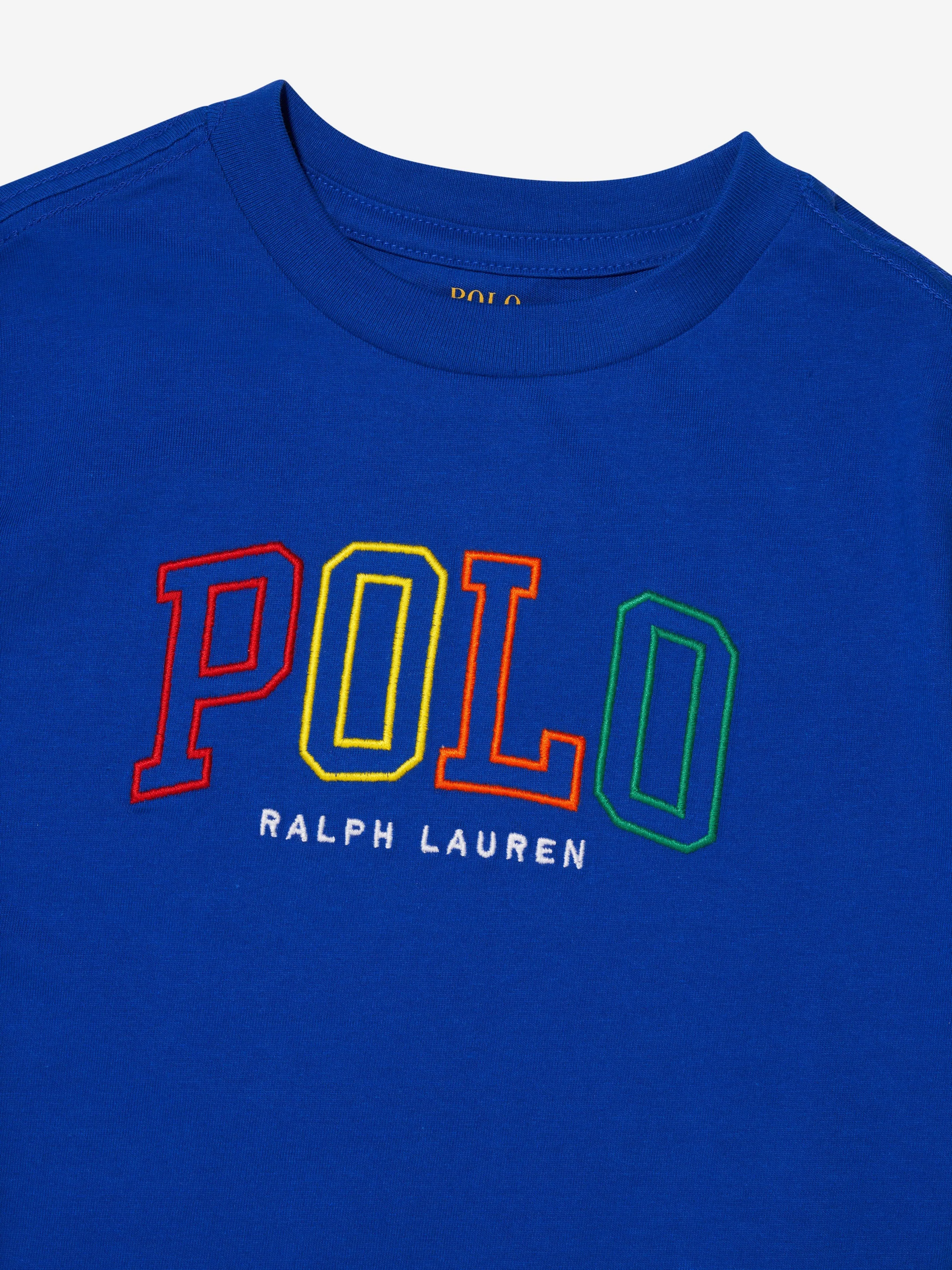 Ralph Lauren Boys Polo Logo T-Shirt in Blue