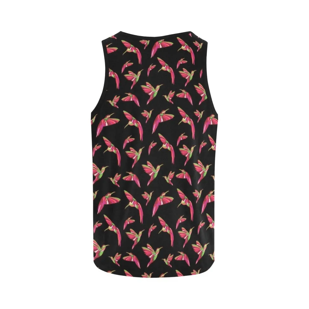 Red Swift Colourful Black Tank Top for Women