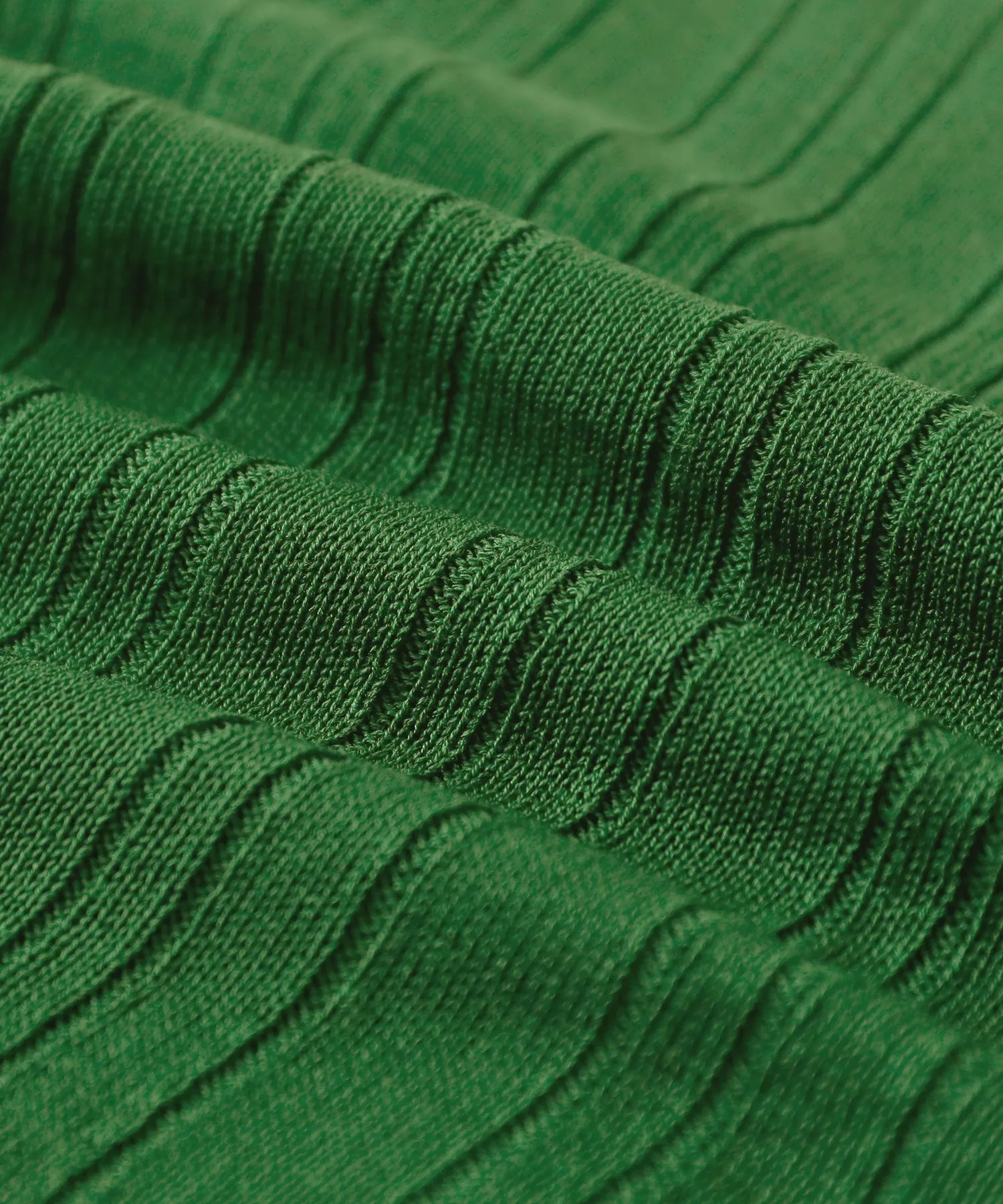 Ringer neck rib knit