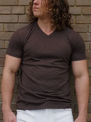 ROLO BASIC V-NECK T-SHIRT ESPRESSO