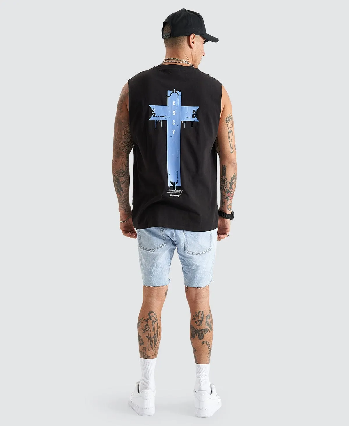 Rustic Relaxed Fit Muscle Jet Black