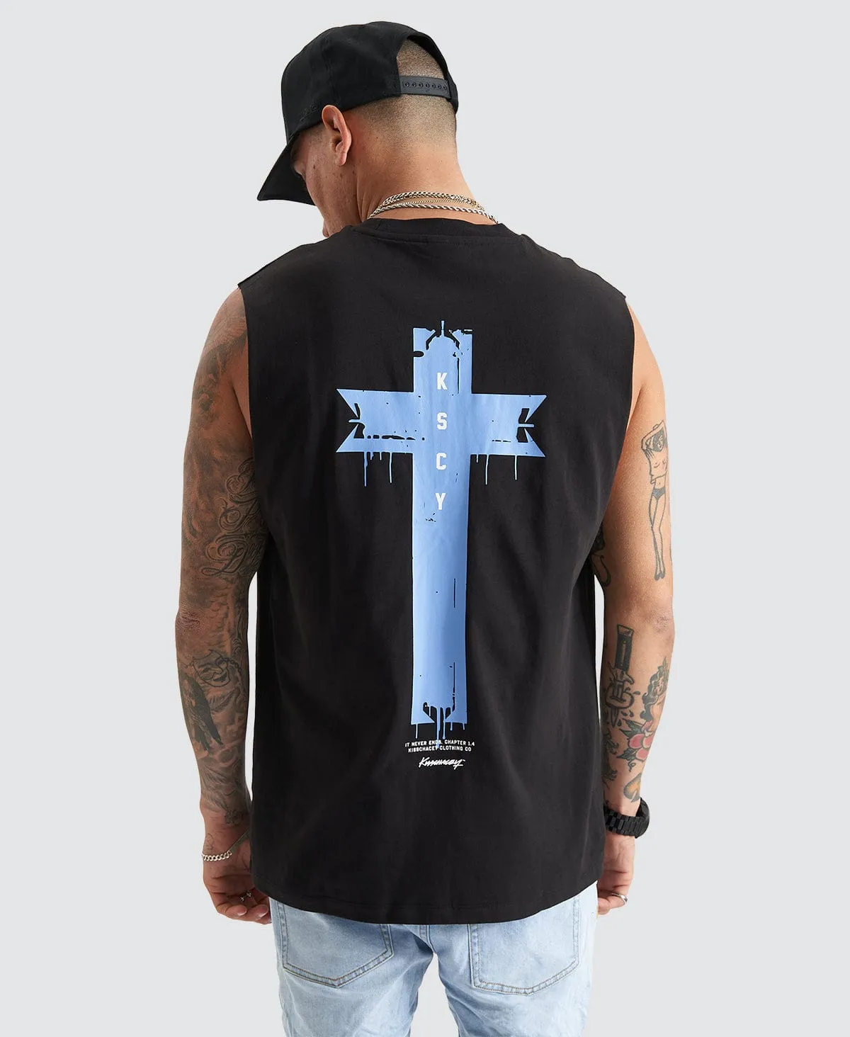 Rustic Relaxed Fit Muscle Jet Black