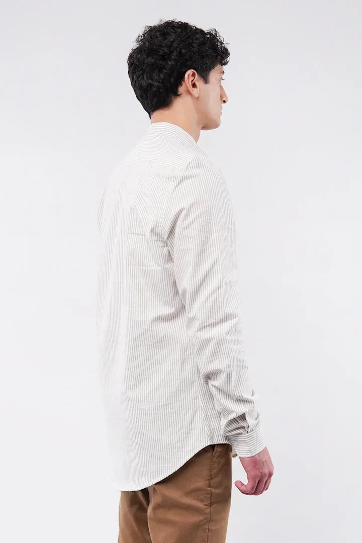 Striped Linen Shirt - Cream
