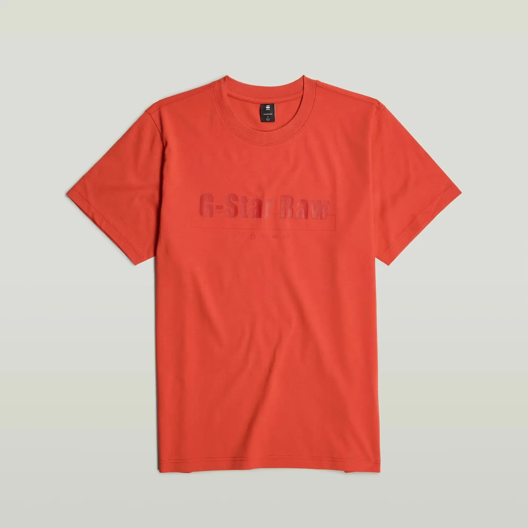 Symbols Print Loose T-Shirt (Antic Red) - D25970-C336-B439