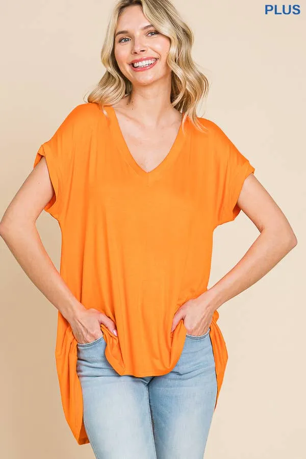 V Neck Flare Top