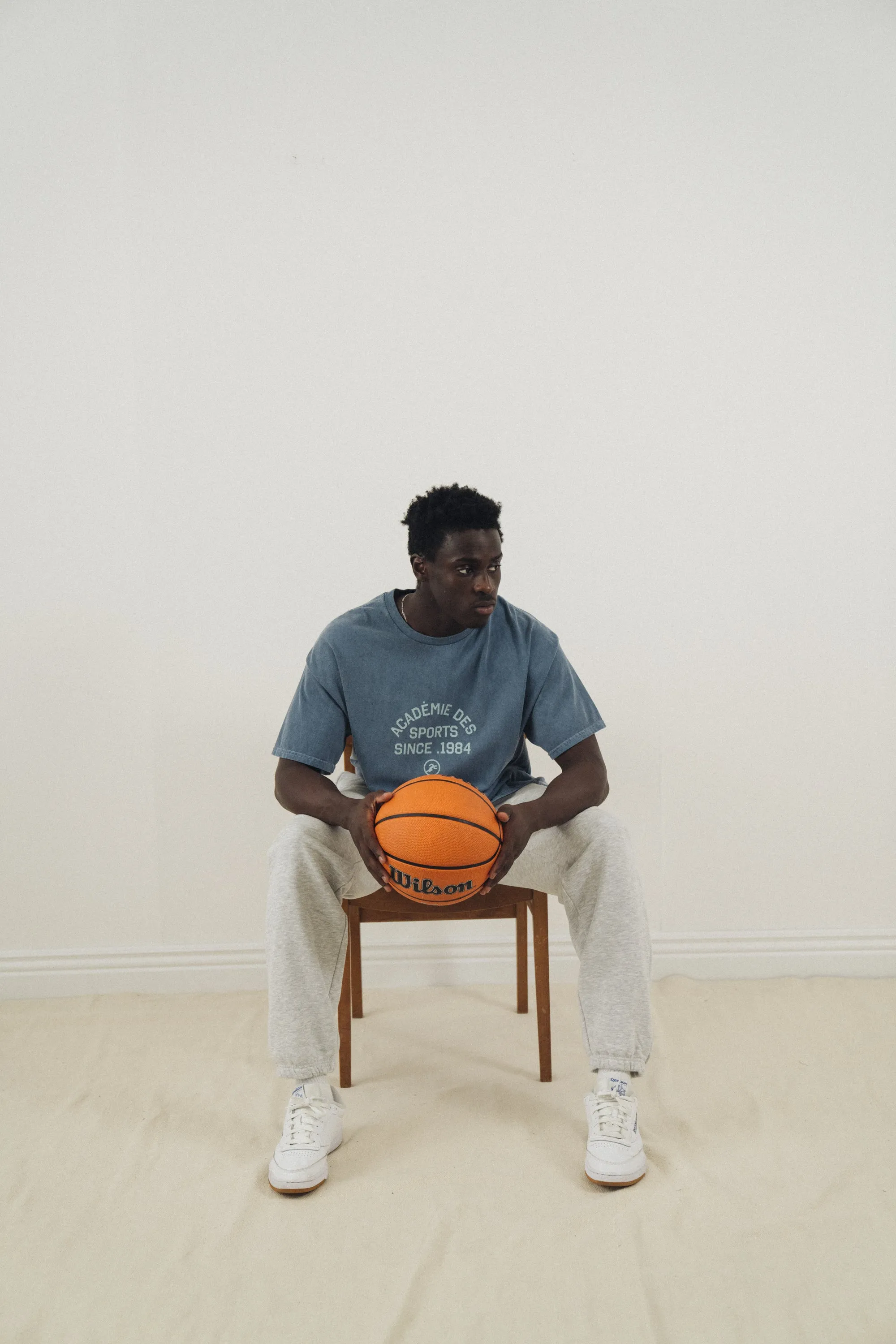 Vice 84 'Acadmie Des Sports' Vintage Washed Tee - Denim