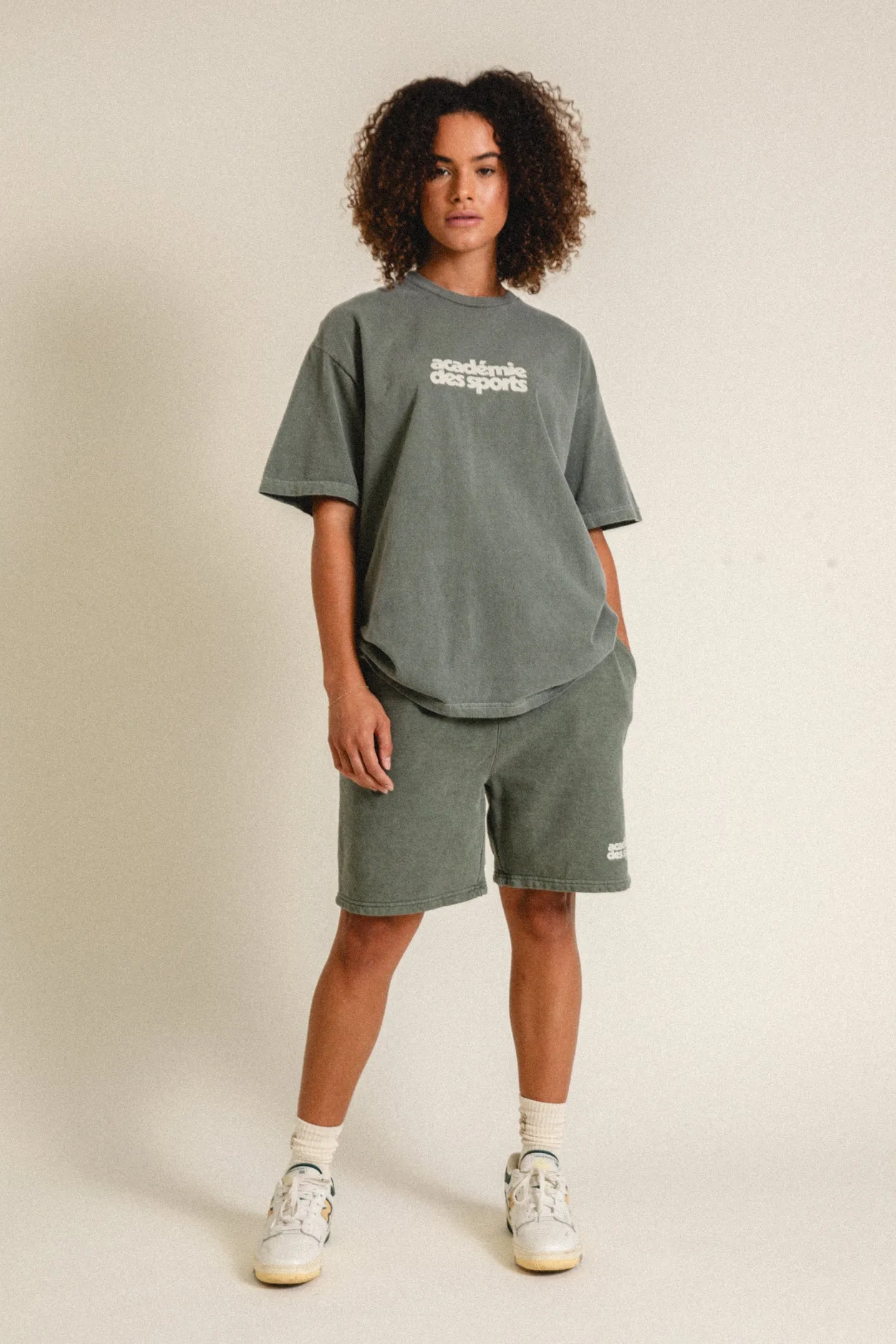 Vice 84 'Acadmie des Sports' Vintage Washed Tee - Khaki