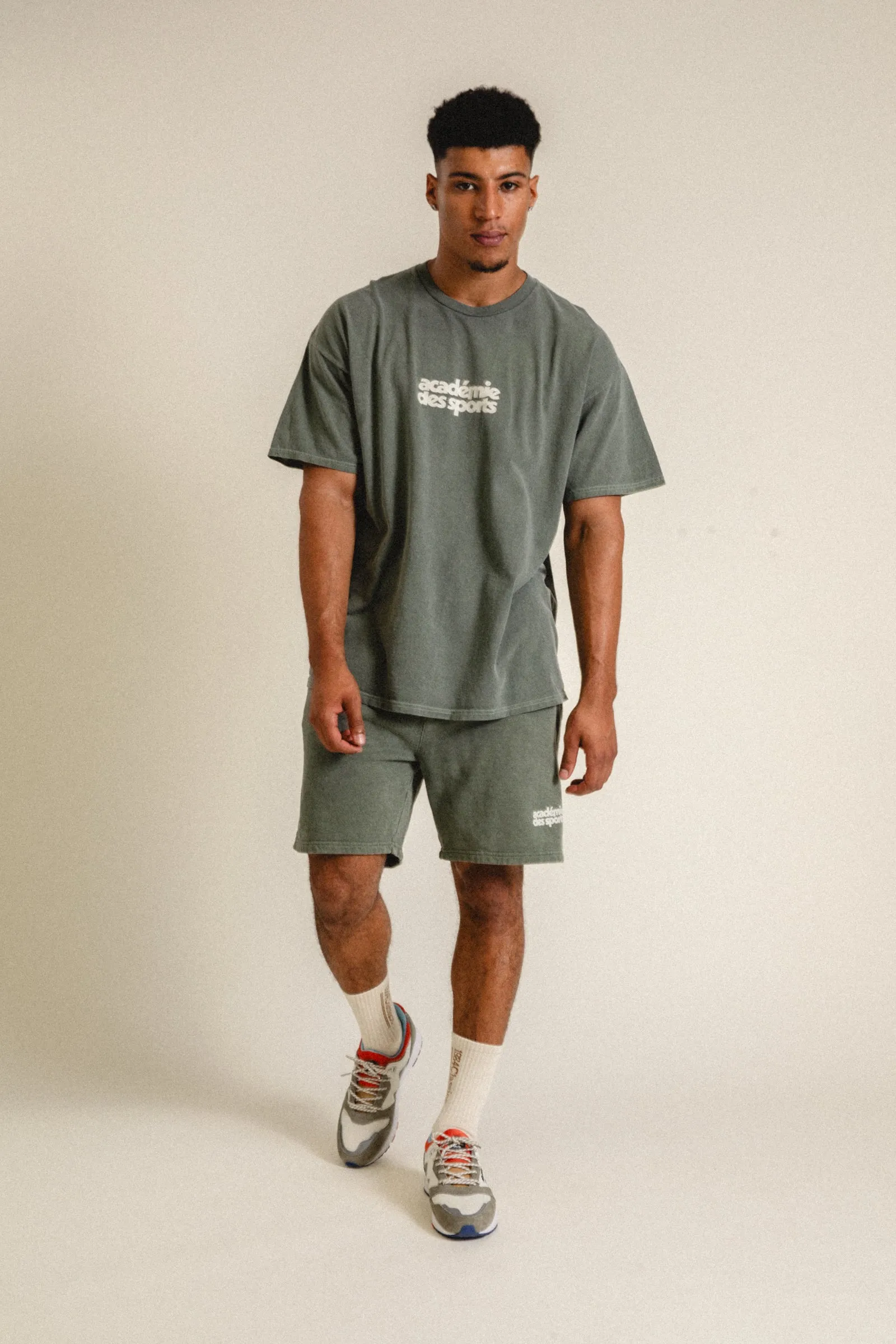 Vice 84 'Acadmie des Sports' Vintage Washed Tee - Khaki