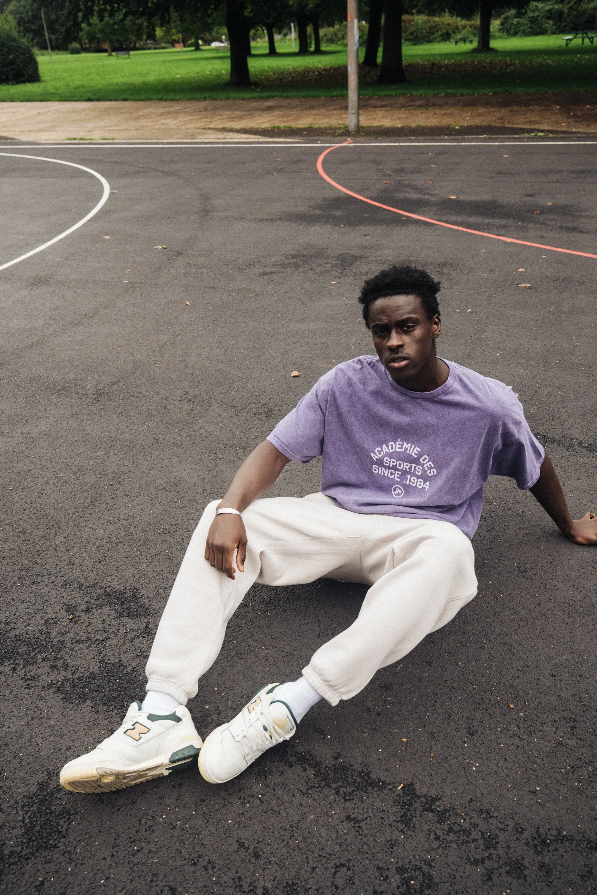 Vice 84 'Acadmie Des Sports' Vintage Washed Tee - Violet