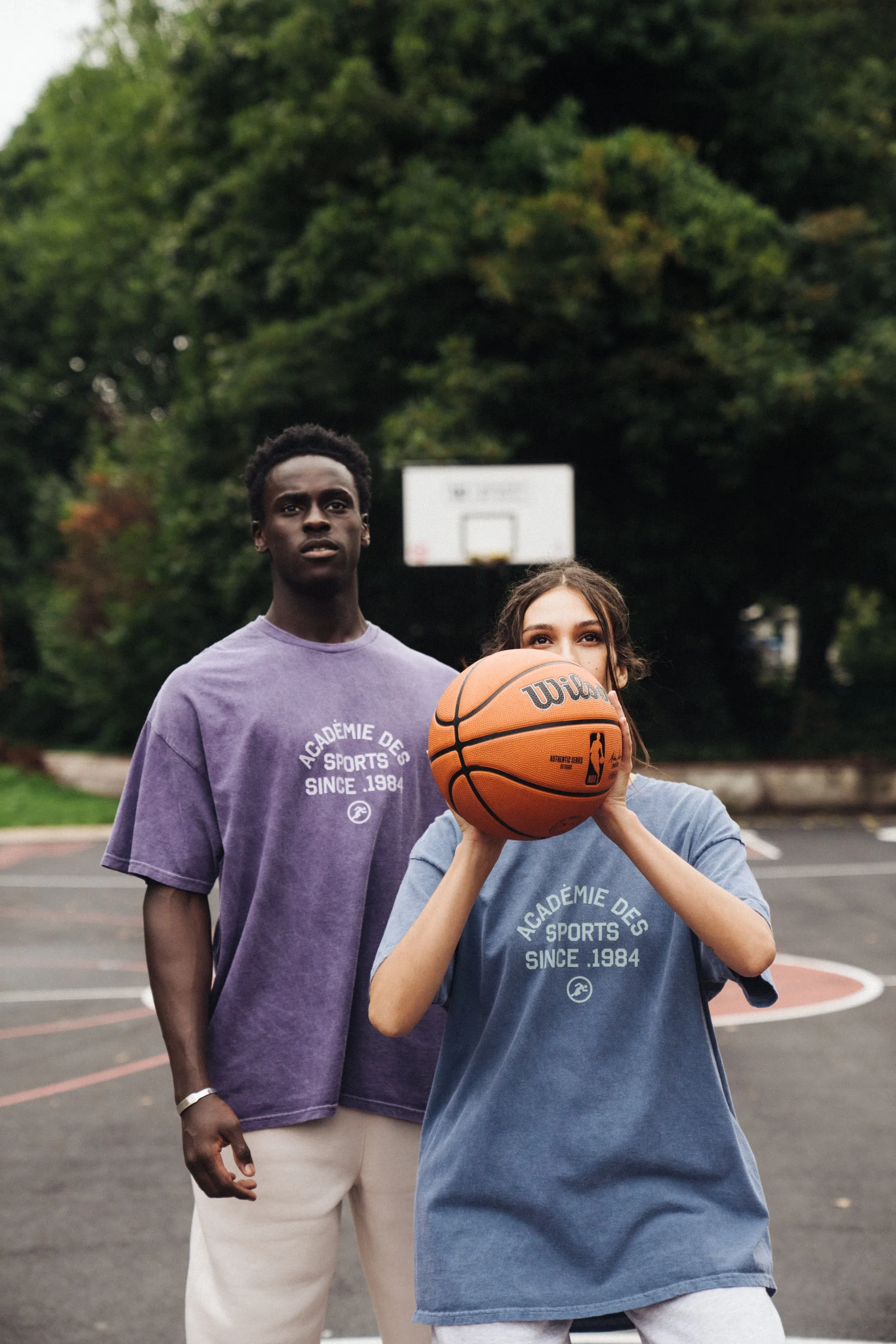 Vice 84 'Acadmie Des Sports' Vintage Washed Tee - Violet