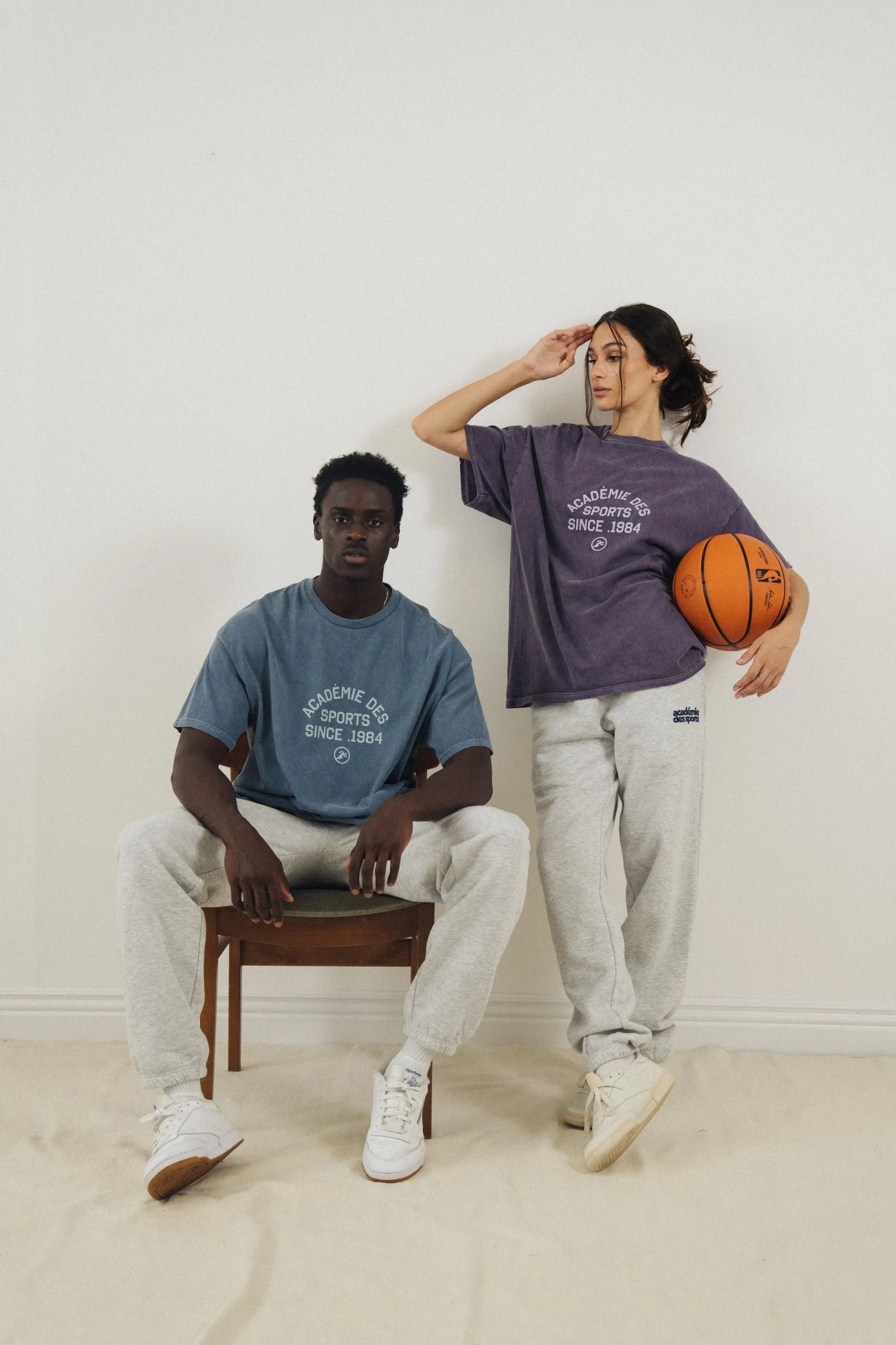 Vice 84 'Acadmie Des Sports' Vintage Washed Tee - Violet