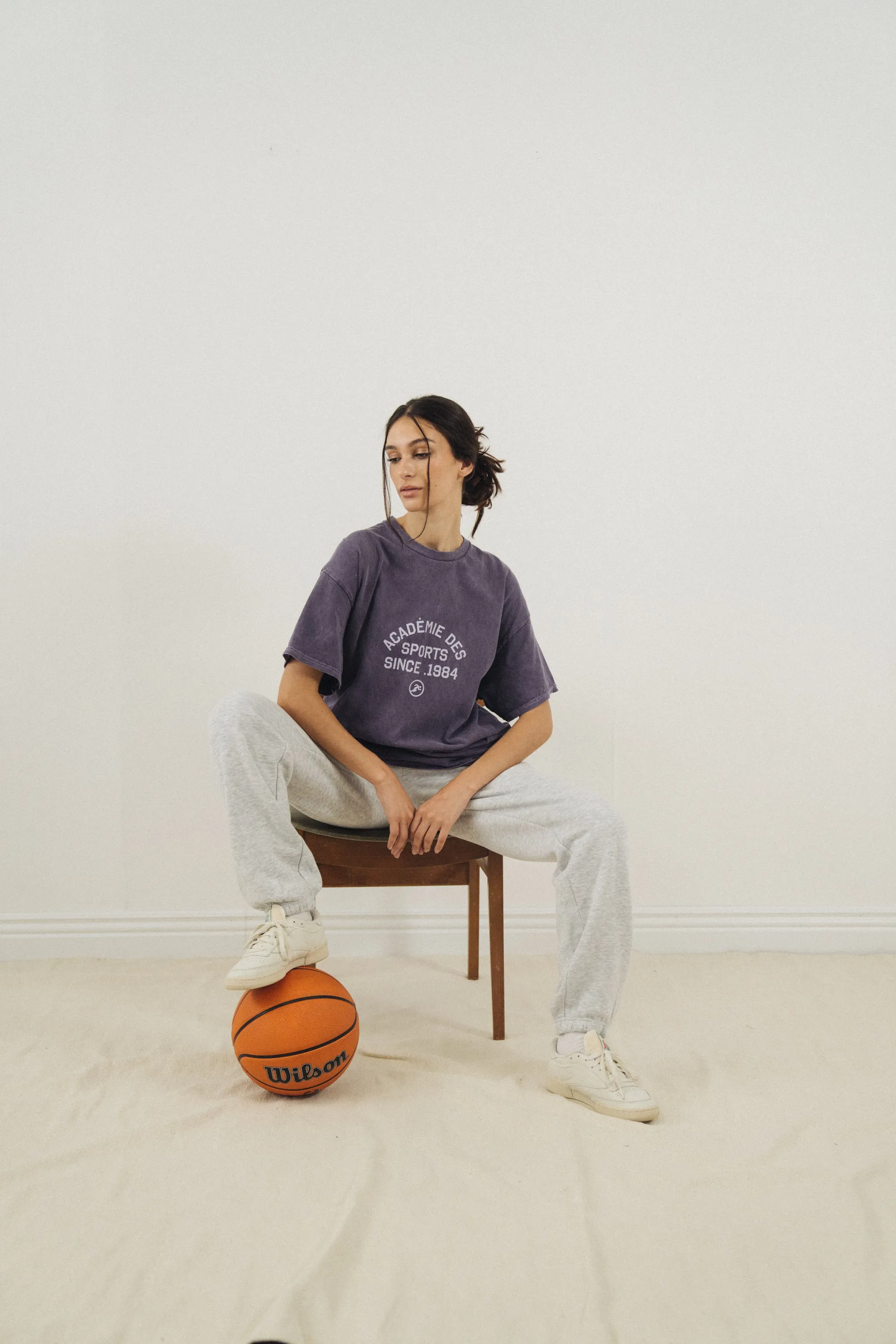 Vice 84 'Acadmie Des Sports' Vintage Washed Tee - Violet