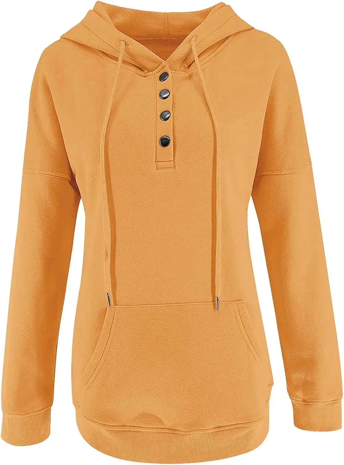 Womens Casual Hoodies Pullover Tops 2022 Fall Clothes Drawstring Long Sleeve Sweatshirts with Pocket